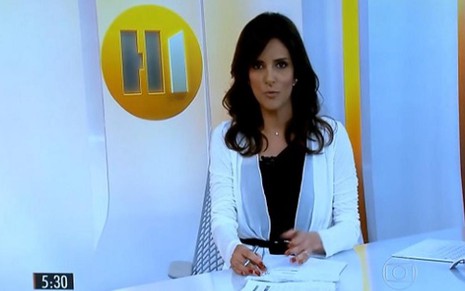 Monalisa Perrone no cenário do Hora Um da Notícia, novo telejornal da Globo - Reprodução/TV Globo