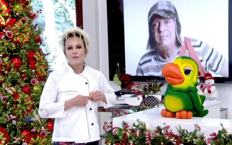 Ana Maria Braga homenageia Roberto Gómez Bolaños no final do Mais Você desta segunda-feira (1°) - Reprodução/TV Globo