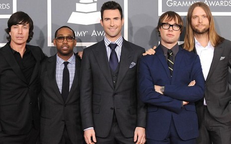 A banda Maroon 5, que se apresentará no especial de Natal do Grammy, transmitido pelo canal pago TNT - Divulgação/Grammy