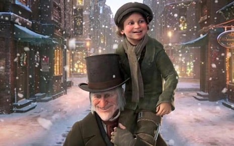  Ebenezer Scrooge, protagonista do filme, tem voz do ator Jim Carrey; personagem muda no Natal - Divulgação