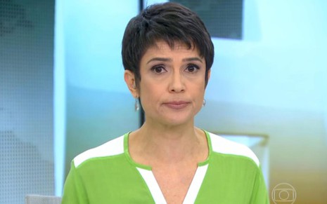 Sandra Annenberg na bancada do Jornal Hoje; jornalista aponta machismo na Globo - Reprodução/TV Globo