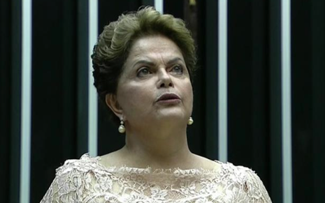 A presidente Dilma Rousseff é empossada no Congresso Nacional, em Brasília, nesta quinta-feira (1º) - Reprodução/TV Globo