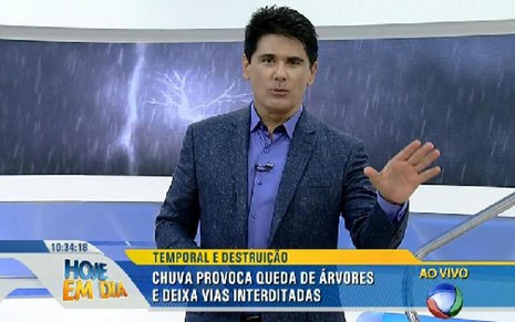 César Filho apresenta material sobre queda de raios no verão em sua estreia no Hoje em Dia - Reprodução/TV Record