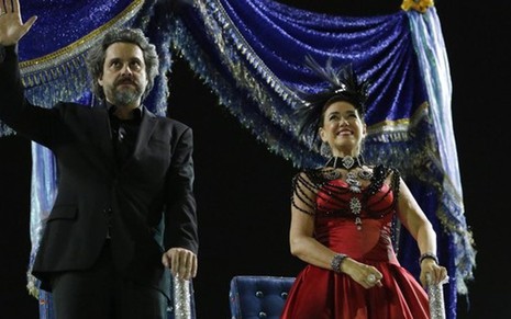 Cena que Alexandre Nero (José Alfredo) e Lilia Cabral (Maria Marta) gravaram no sambódromo carioca - FELIPE MONTEIRO/TV GLOBO
