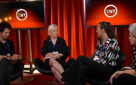 Arlindo Grund, Erika Palomino, Dudu Bertholini e Suele Johann em ensaio para a cobertura do Oscar na TNT - Divulgação/TNT