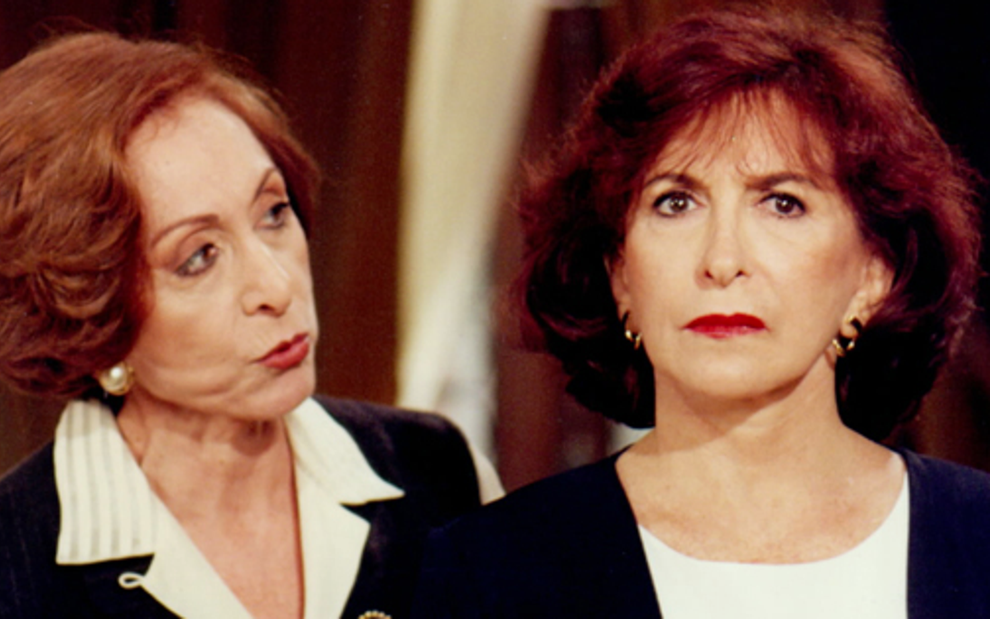 Aracy Balabanian e Tereza Rachel em cena de A Próxima Vítima, novela exibida pela Globo em 1995 - Fotos: Divulgação/TV Globo