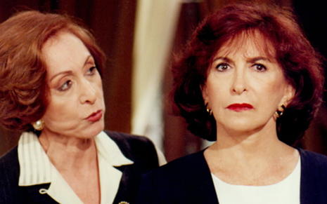 Aracy Balabanian e Tereza Rachel em cena de A Próxima Vítima, novela exibida pela Globo em 1995 - Fotos: Divulgação/TV Globo