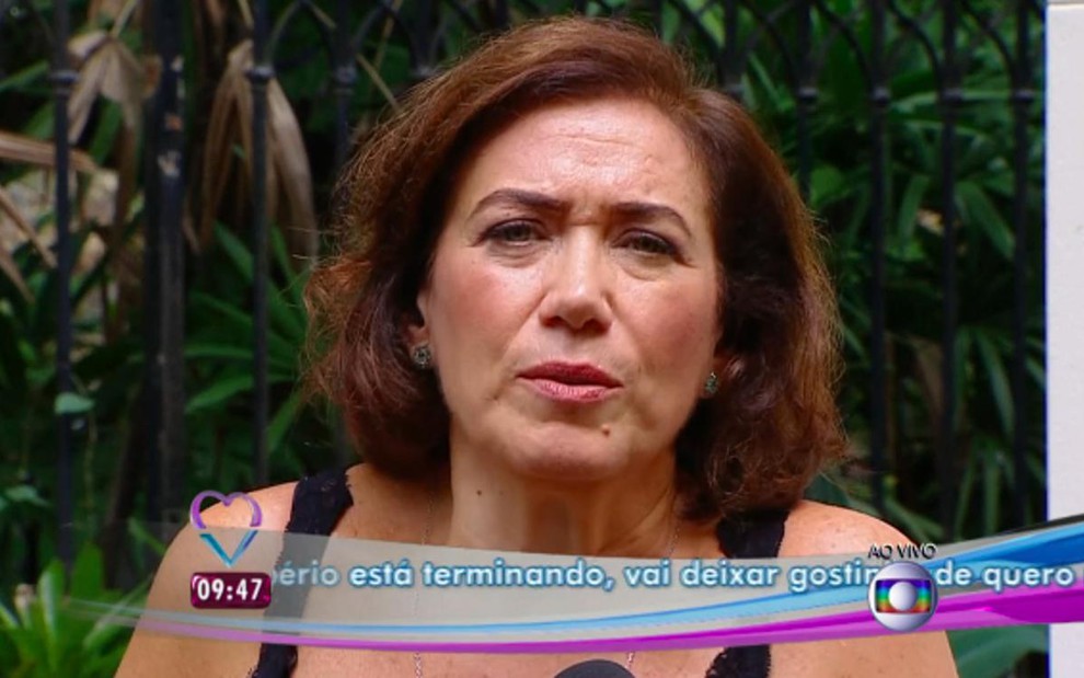 Lilia Cabral, que interpreta Maria Marta em Império, durante entrevista ao Mais Você - Reprodução/TV Globo