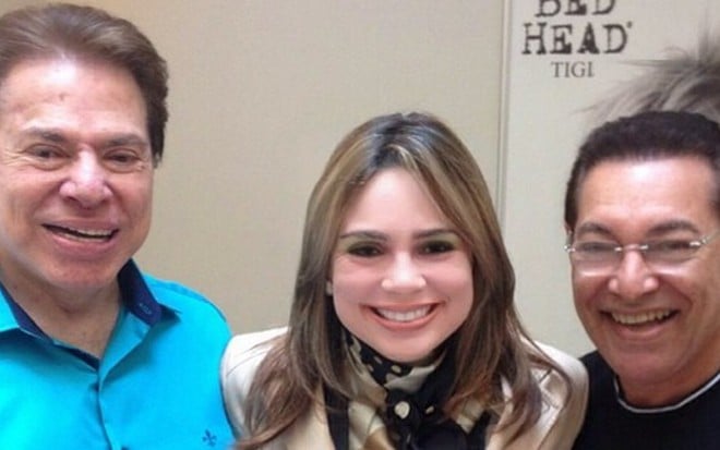 Silvio Santos, Rachel Sheherazade e Jassa em encontro no salão do cabeleireiro em outubro de 2014 - Reprodução/Instagram