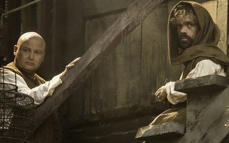 Os atores Conleth Hill e Peter Dinklage em Game of Thrones; série retorna na HBO no próximo domingo (12) - Divulgação/HBO