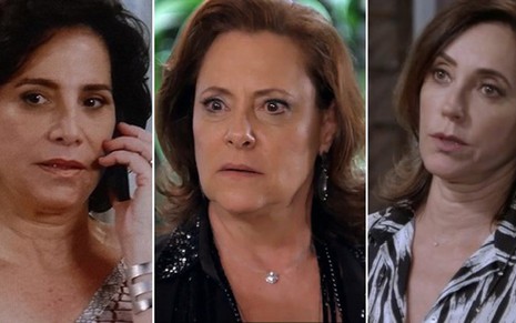 Totia Meirelles, Elizabeth Savalla e Christiane Torloni: um das três pode ser a mãe de Laura (Nathalia Dill) - Reprodução/TV Globo