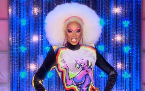 O apresentador RuPaul durante sétima temporada da competição que elege melhor drag queen dos EUA - Reprodução/ Logo TV