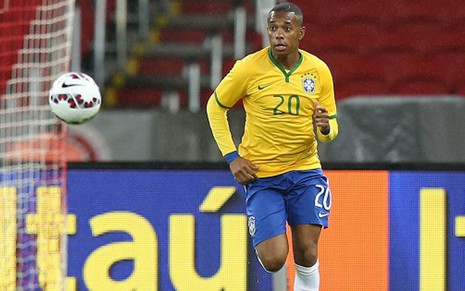 O atacante Robinho em jogo da seleção brasileira contra Honduras, ontem (10), em Porto Alegre - Rafael Ribeiro/CBF