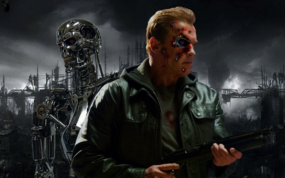 O ator Arnold Schwarzenegger em foto promocional do filme O Exterminador do Futuro: Gênesis - Divulgação/Paramount