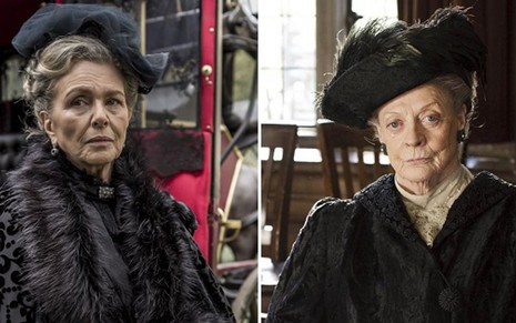 Irene Ravache, em Além do Temp, e Maggie Smith, em Downton Abbey, são poderosas condessas - Fotos: Divulgação/Reprodução/TV Globo/ITV