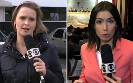 As repórteres Ana Paula Campos e Michelle Barros, que estão fazendo testes para apresentar o SP TV - Reprodução/TV Globo