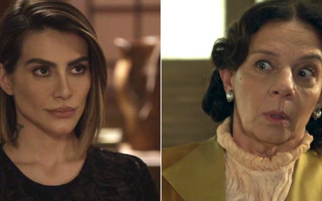 Betina (Cleo) e Agustina (Rosi Campos) tiveram tramas por vezes bizarras em O Tempo Não Para - Reprodução/TV Globo