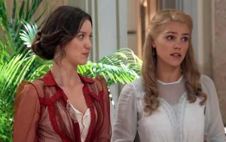 Elisabeta (Nathalia Dill) e Jane (Pâmela Tomé) serão presas em um prostíbulo em Orgulho e Paixão - Reprodução/TV Globo