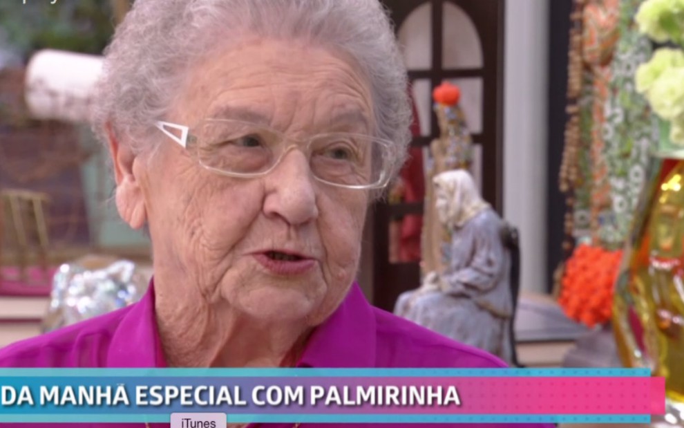 A cozinheira Palmirinha Onofre foi a convidada desta sexta-feira (19) do Mais Você e se emocionou no programa - Divulgação/Globo