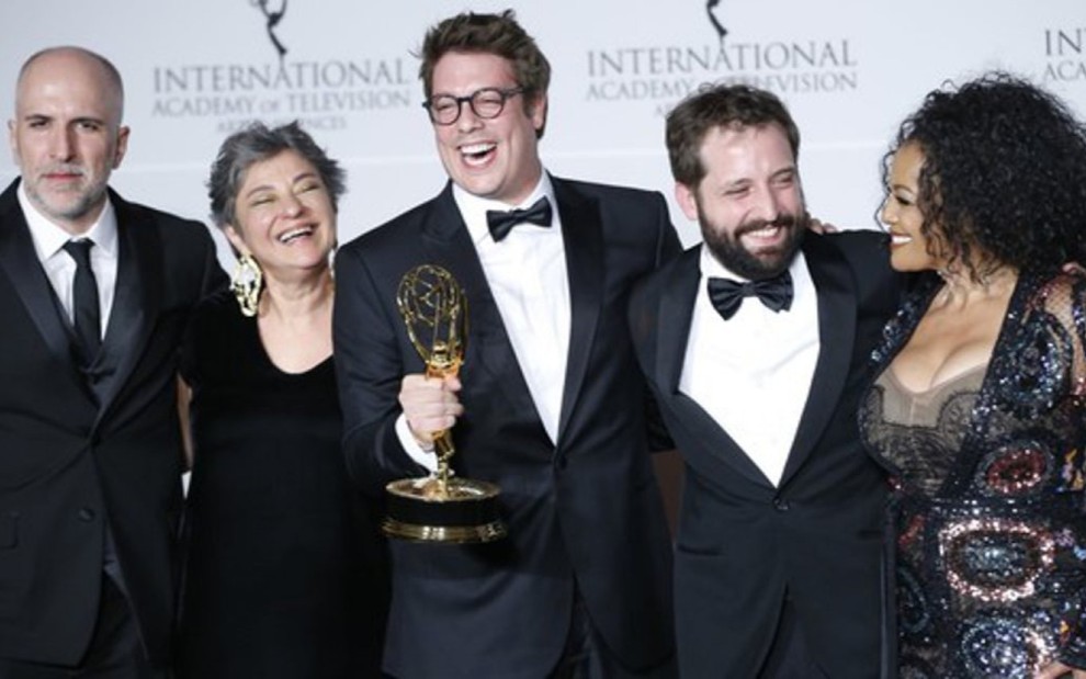 Integrantes do Porta dos Fundos no Emmy Internacional