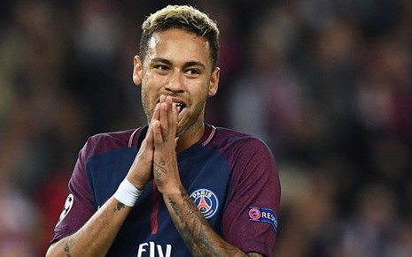 Neymar durante jogo do Paris Saint Germain de quarta (27), da Liga dos Campeões - Divulgação/Uefa
