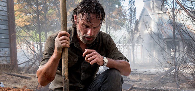 O ator Andrew Lincoln em cena do nono episódio da oitava temporada de Walking Dead - Divulgação/AMC