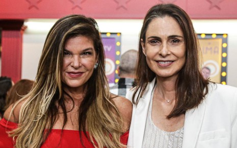As atrizes Cristiana Oliveira e Sílvia Pfeifer no lançamento de Topíssima, na quarta (15), no Rio de Janeiro - Xico Silva/Agnews