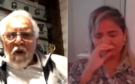 Reprodução de imagem de Carlos Alberto de Nóbrega e Renata Domingues no A Tarde É Sua, da RedeTV!