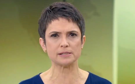 Sandra Annenberg no Jornal Hoje desta quarta-feira: segunda derrota para a Record na semana - Reprodução/TV Globo