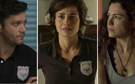 Ionan (Armando Babaioff), Maura (Nanda Costa) e Selma (Carol Fazu) morarão juntos em Segundo Sol - Reprodução/Globo