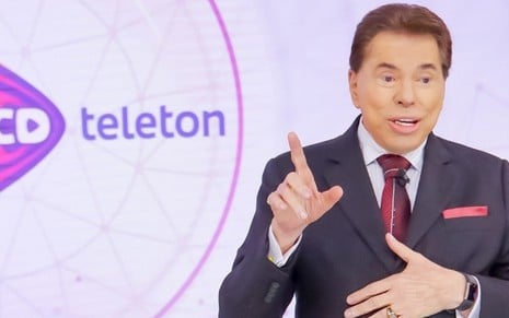 Silvio Santos no encerramento do Teleton em 2018: apresentador não participou da edição deste ano