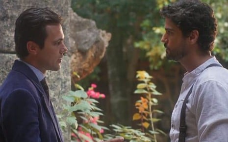 Vicente (Bruno Ferrari) e Inácio (Bruno Cabrerizo) vão trocar elogios no último capítulo - Reprodução/TV Globo