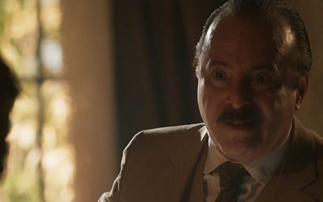Tony Ramos (José Augusto) em cena de Tempo de Amar; fazendeiro fará revelação à filha - Reprodução/TV Globo