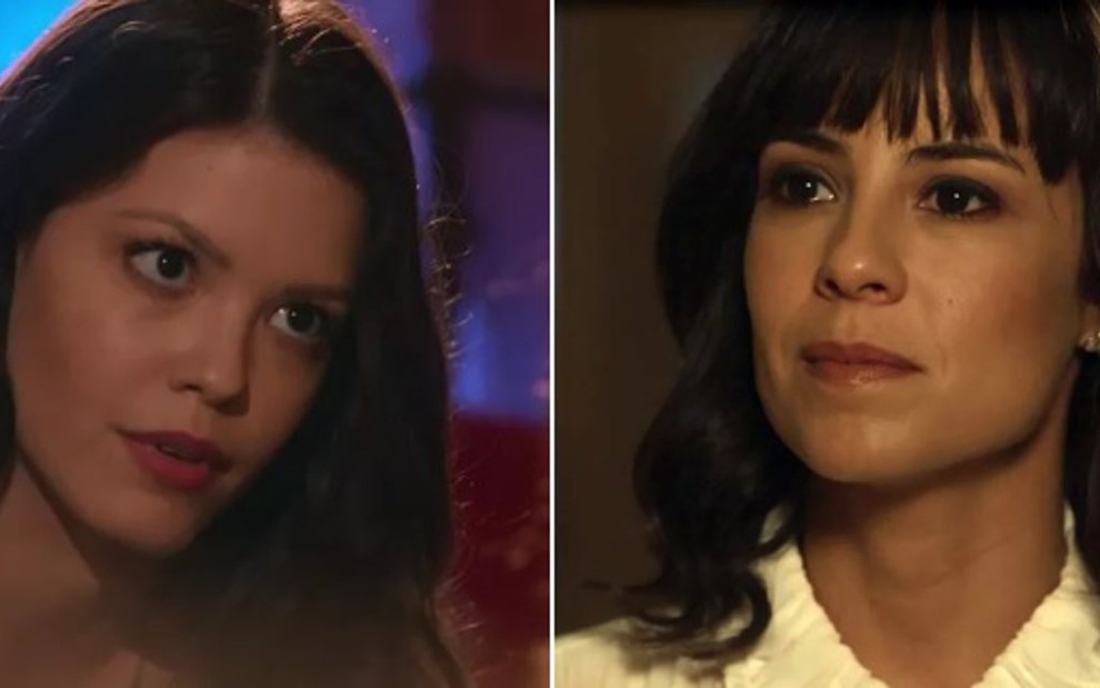 Maria Vitória (Vitória Strada) e Lucinda (Andreia Horta) vão se enfrentar em Tempo de Amar - Reprodução/TV Globo