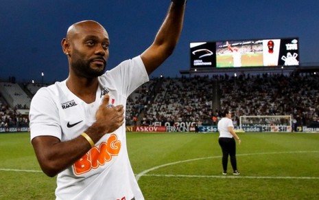 O atacante Vagner Love, do Corinthians: jogos do clube na Sul-Americana serão exclusivos do DAZN - RODRIGO GAZZANEL/AGÊNCIA CORINTHIANS
