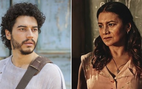 Lee Taylor (Martim) e Dira Paes (Beatriz) em cenas de Velho Chico, novela das nove - Reprodução/TV Globo