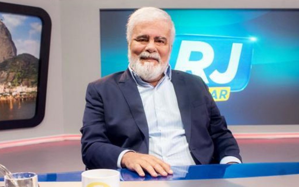 Wagner Montes no jornal RJ No Ar, da Record: amigos famosos lamentaram a morte do apresentador - DIVULGAÇÃO/RECORD