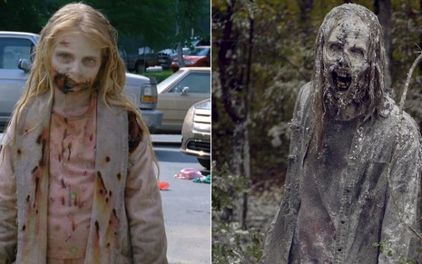 Primeiro zumbi que apareceu em The Walking Dead ao lado de um que surgiu no final da nona temporada