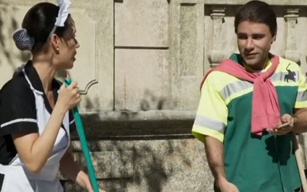 O humorista Rodrigo Sant'Anna representa João Doria em esquete do Zorra de sábado (7) - Reprodução/Globo