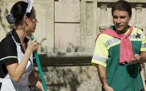 O humorista Rodrigo Sant'Anna representa João Doria em esquete do Zorra de sábado (7) - Reprodução/Globo