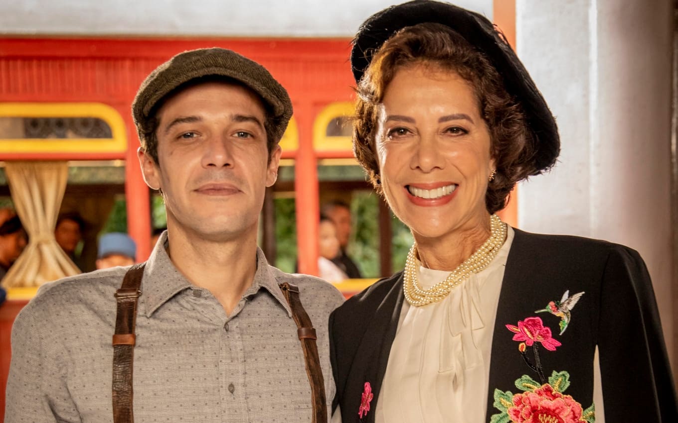 Jayme Matarazzo e Angela Vieira como os personagens de Além da Ilusão