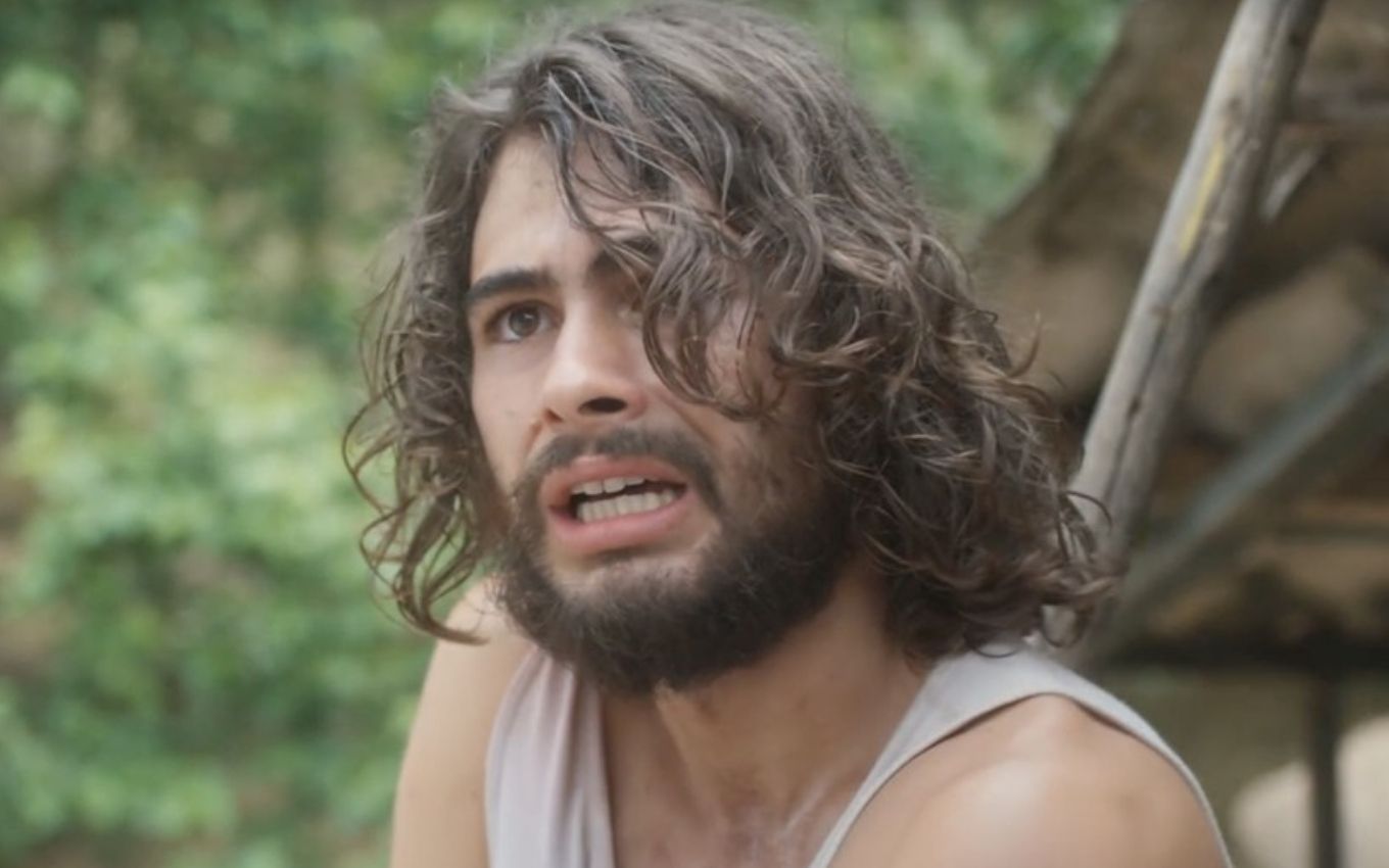 O ator Rafael Vitti caracterizado como Davi em cenas de Além da Ilusão
