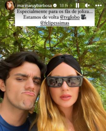 Felipe Simas e Marina Ruy Barbosa em selfie