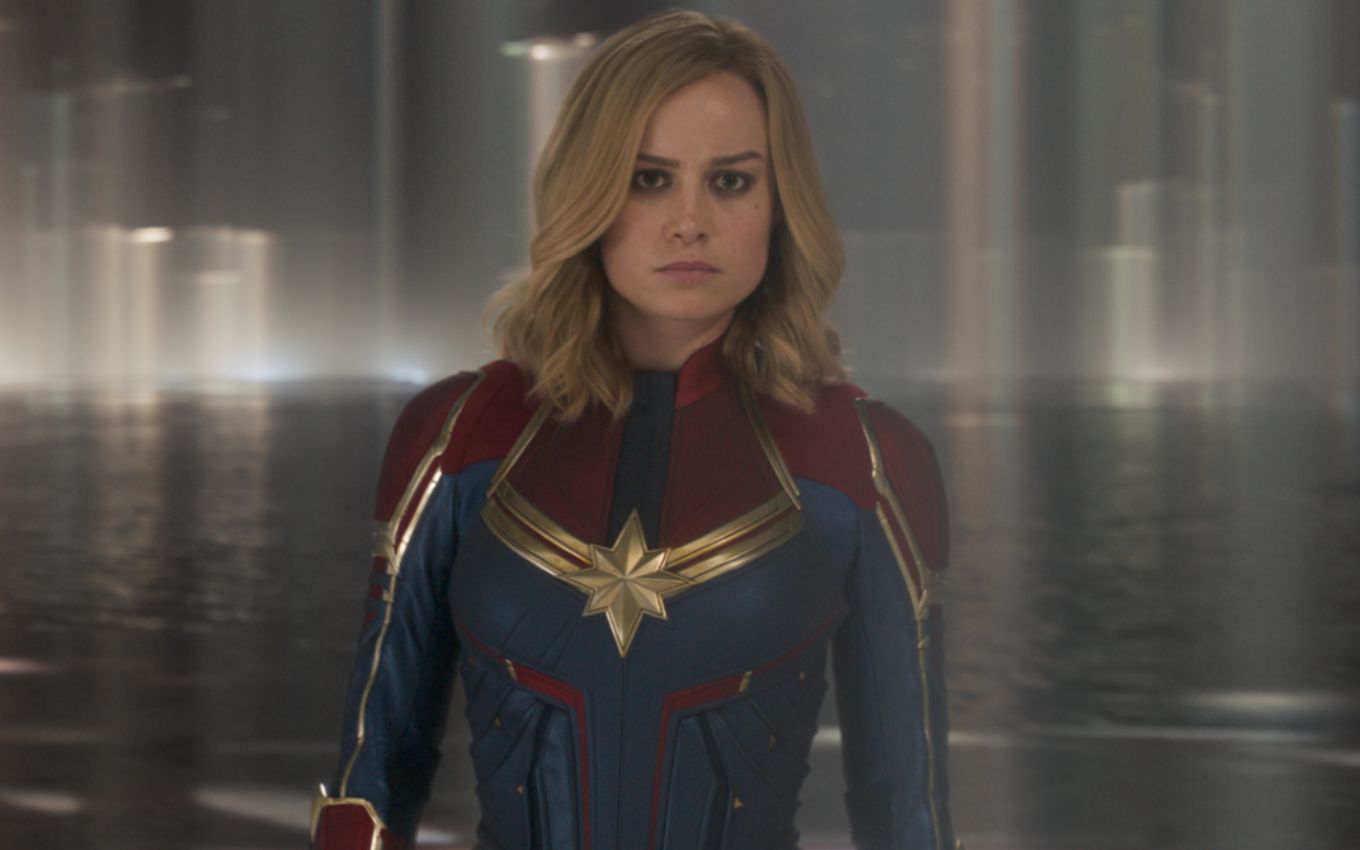 Brie Larson em cena do filme Capitã Marvel