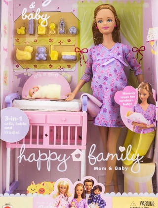 Boneca Barbie Midge Happy Family Mattel grávida com barriga bebê e quarto  completo com acessórios