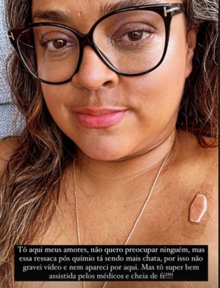 Preta Gil em post nos Stories do Instagram: tratando câncer