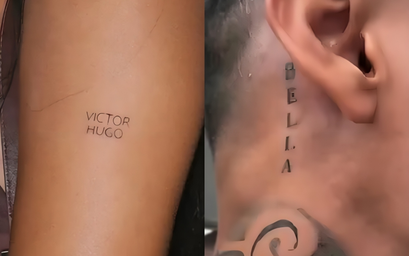 Tatuagem de Bella e Cabelinho
