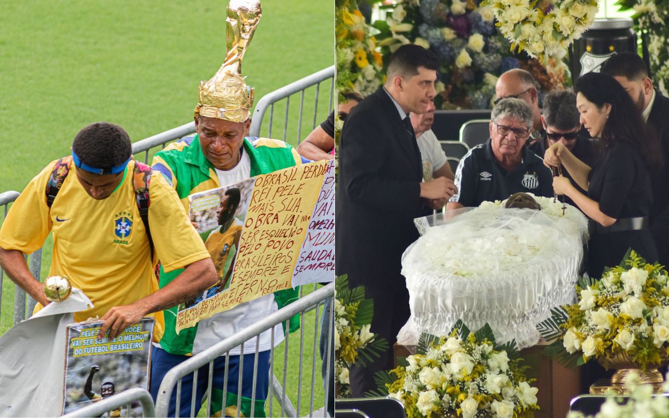 Fãs e viúva se despedem de Pelé