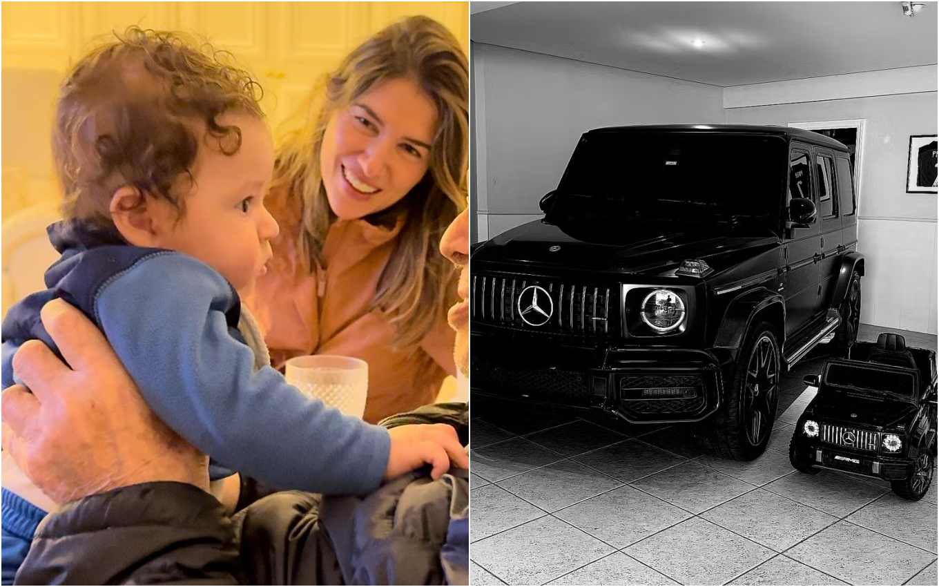 Benjamin, Rebeca e fotos dos carros da família