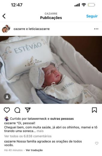 Publicação de Juliano Cazarré no Instagram